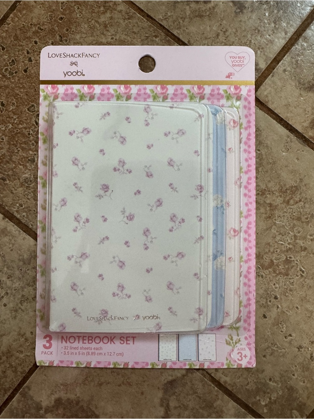 LoveShackFancy x yoobi Floral Mini Notebook Journal Set